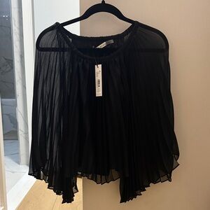 Alice + Olivia Black Flowy Blouse